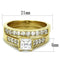 Gold Wedding Ring Sets TK1895 Gold - Stainless Steel Ring with CZ