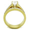 Gold Wedding Ring Sets TK1895 Gold - Stainless Steel Ring with CZ