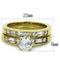 Silver Jewelry Rings Gold Wedding Ring Sets TK1897 Gold - Stainless Steel Ring with CZ Alamode Fashion Jewelry Outlet