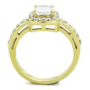 Gold Wedding Ring Sets TK1899 Gold - Stainless Steel Ring with CZ