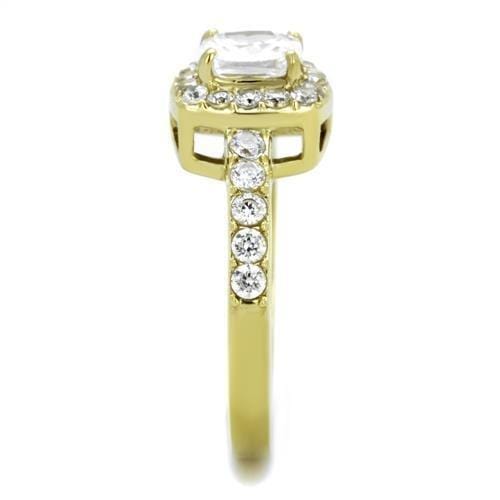 Gold Wedding Ring Sets TK1899 Gold - Stainless Steel Ring with CZ