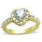 Silver Jewelry Rings Gold Wedding Ring Sets TK1900 Gold - Stainless Steel Ring with CZ Alamode Fashion Jewelry Outlet