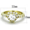 Gold Wedding Ring Sets TK1900 Gold - Stainless Steel Ring with CZ