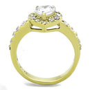 Gold Wedding Ring Sets TK1900 Gold - Stainless Steel Ring with CZ