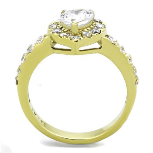 Gold Wedding Ring Sets TK1900 Gold - Stainless Steel Ring with CZ