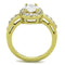 Silver Jewelry Rings Gold Wedding Ring Sets TK1901 Gold - Stainless Steel Ring with CZ Alamode Fashion Jewelry Outlet