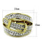 Gold Wedding Ring Sets TK1906 Two-Tone Gold - Stainless Steel Ring with Crystal