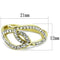 Gold Wedding Ring Sets TK1907 Two-Tone Gold - Stainless Steel Ring with Crystal