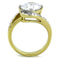 Gold Wedding Ring Sets TK1911 Two-Tone Gold - Stainless Steel Ring with CZ