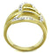 Gold Wedding Ring Sets TK1913 Two-Tone Gold - Stainless Steel Ring with Crystal