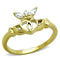 Gold Wedding Ring Sets TK1926 Gold - Stainless Steel Ring with CZ