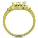 Gold Wedding Ring Sets TK1926 Gold - Stainless Steel Ring with CZ