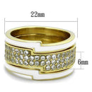 Gold Wedding Ring Sets TK2035 Gold - Stainless Steel Ring with CZ