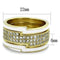 Gold Wedding Ring Sets TK2035 Gold - Stainless Steel Ring with CZ