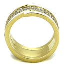 Gold Wedding Ring Sets TK2035 Gold - Stainless Steel Ring with CZ