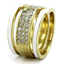 Gold Wedding Ring Sets TK2035 Gold - Stainless Steel Ring with CZ