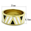 Gold Wedding Ring Sets TK2037 Gold - Stainless Steel Ring with Epoxy