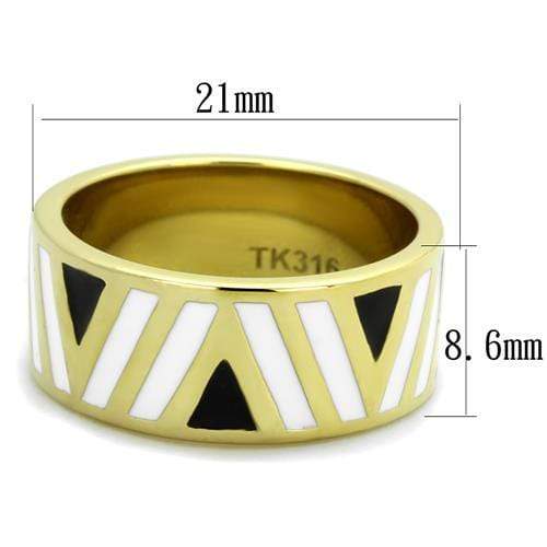 Gold Wedding Ring Sets TK2037 Gold - Stainless Steel Ring with Epoxy