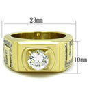 Gold Wedding Ring Sets TK2045 Gold - Stainless Steel Ring with CZ