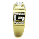 Gold Wedding Ring Sets TK2045 Gold - Stainless Steel Ring with CZ