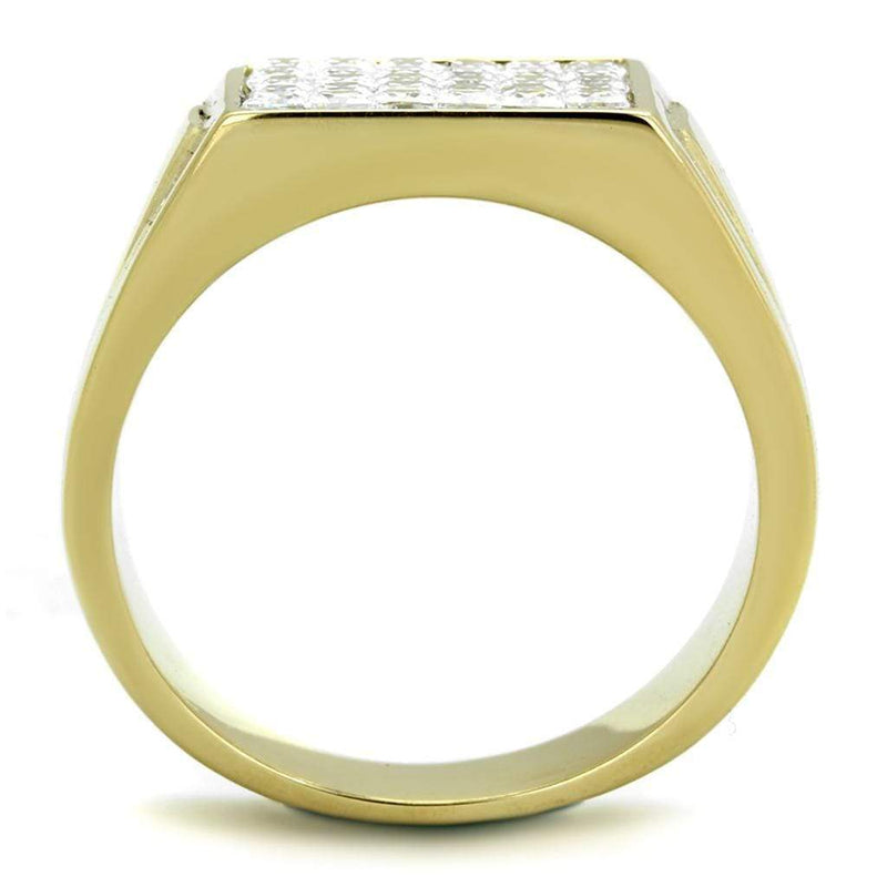 Gold Wedding Ring Sets TK2048 Gold - Stainless Steel Ring with CZ