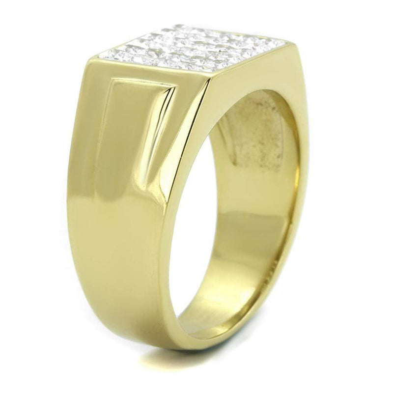 Gold Wedding Ring Sets TK2048 Gold - Stainless Steel Ring with CZ