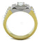 Gold Wedding Ring Sets TK2049 Two-Tone Gold - Stainless Steel Ring with CZ