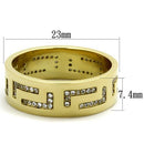 Gold Wedding Ring Sets TK2051 Gold - Stainless Steel Ring with CZ