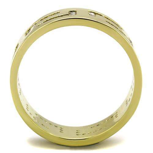 Gold Wedding Ring Sets TK2051 Gold - Stainless Steel Ring with CZ