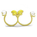 Gold Wedding Ring Sets TK2101 Gold - Stainless Steel Ring in Citrine Yellow