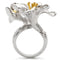 Gold Wedding Rings 0W082 Gold+Rhodium Brass Ring