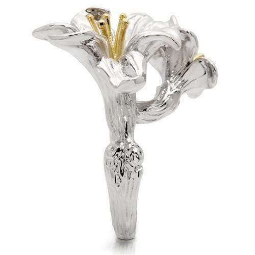 Gold Wedding Rings 0W082 Gold+Rhodium Brass Ring