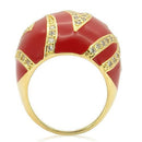 Gold Wedding Rings 0W229 Gold Brass Ring with AAA Grade CZ