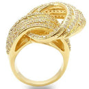 Gold Wedding Rings 0W316 Gold Brass Ring with AAA Grade CZ