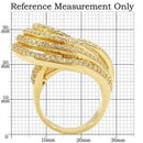 Gold Wedding Rings 0W316 Gold Brass Ring with AAA Grade CZ