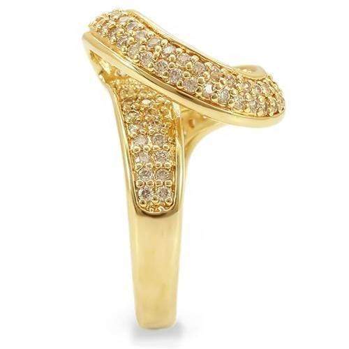 Gold Wedding Rings 0W317 Gold Brass Ring with AAA Grade CZ