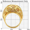 Gold Wedding Rings 0W318 Gold Brass Ring with AAA Grade CZ