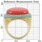 Silver Jewelry Rings Gold Wedding Rings 0W334 Gold Brass Ring with Semi-Precious in Rose Alamode Fashion Jewelry Outlet