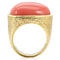 Gold Wedding Rings 1W026 Gold Brass Ring with Semi-Precious in Rose