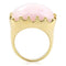 Gold Wedding Rings 1W041 Gold Brass Ring with Synthetic in Rose
