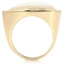 Gold Wedding Rings 1W043 Gold Brass Ring with Synthetic in White