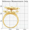 Silver Jewelry Rings Gold Wedding Rings 1W045 Gold Brass Ring with Synthetic in White Alamode Fashion Jewelry Outlet