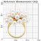 Silver Jewelry Rings Gold Wedding Rings 1W052 Gold Brass Ring with Synthetic in White Alamode Fashion Jewelry Outlet