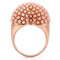 Gold Wedding Rings 1W059 Rose Gold Brass Ring with Synthetic in Rose