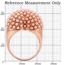 Gold Wedding Rings 1W059 Rose Gold Brass Ring with Synthetic in Rose