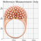 Gold Wedding Rings 1W059 Rose Gold Brass Ring with Synthetic in Rose