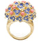 Silver Jewelry Rings Gold Wedding Rings 1W106 Gold Brass Ring with Semi-Precious in Rose Alamode Fashion Jewelry Outlet