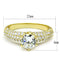 Gold Wedding Rings 3W1255 Gold Brass Ring with AAA Grade CZ