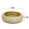Gold Wedding Rings 3W1272 Gold Brass Ring with AAA Grade CZ