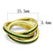 Gold Wedding Rings 3W1327 Gold Brass Ring with Synthetic in Emerald